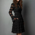 Spring New Sexy Sheer Fitted Dress Style High Waist Versatile Pleated Skirt