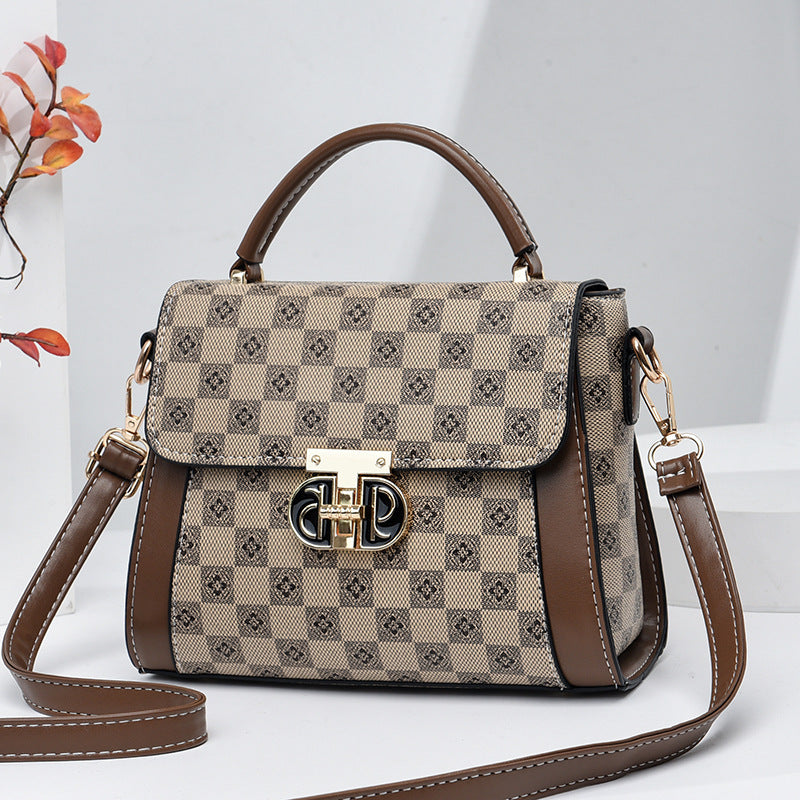 Women's PU Leather Satchel Crossbody Handbag Purse