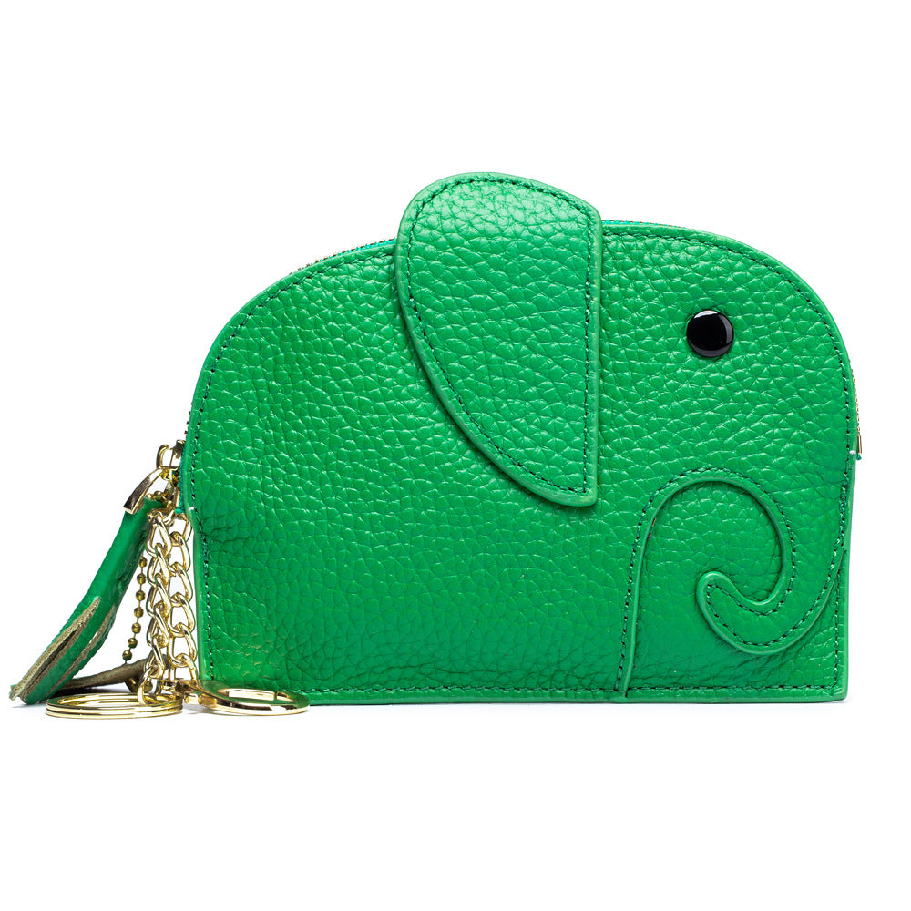 Cute Mini Genuine Leather Elephant Coin Purse