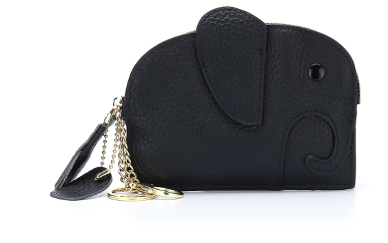 Cute Mini Genuine Leather Elephant Coin Purse