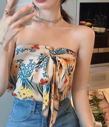 Tube Tops Worn by Sexy Babes Inside