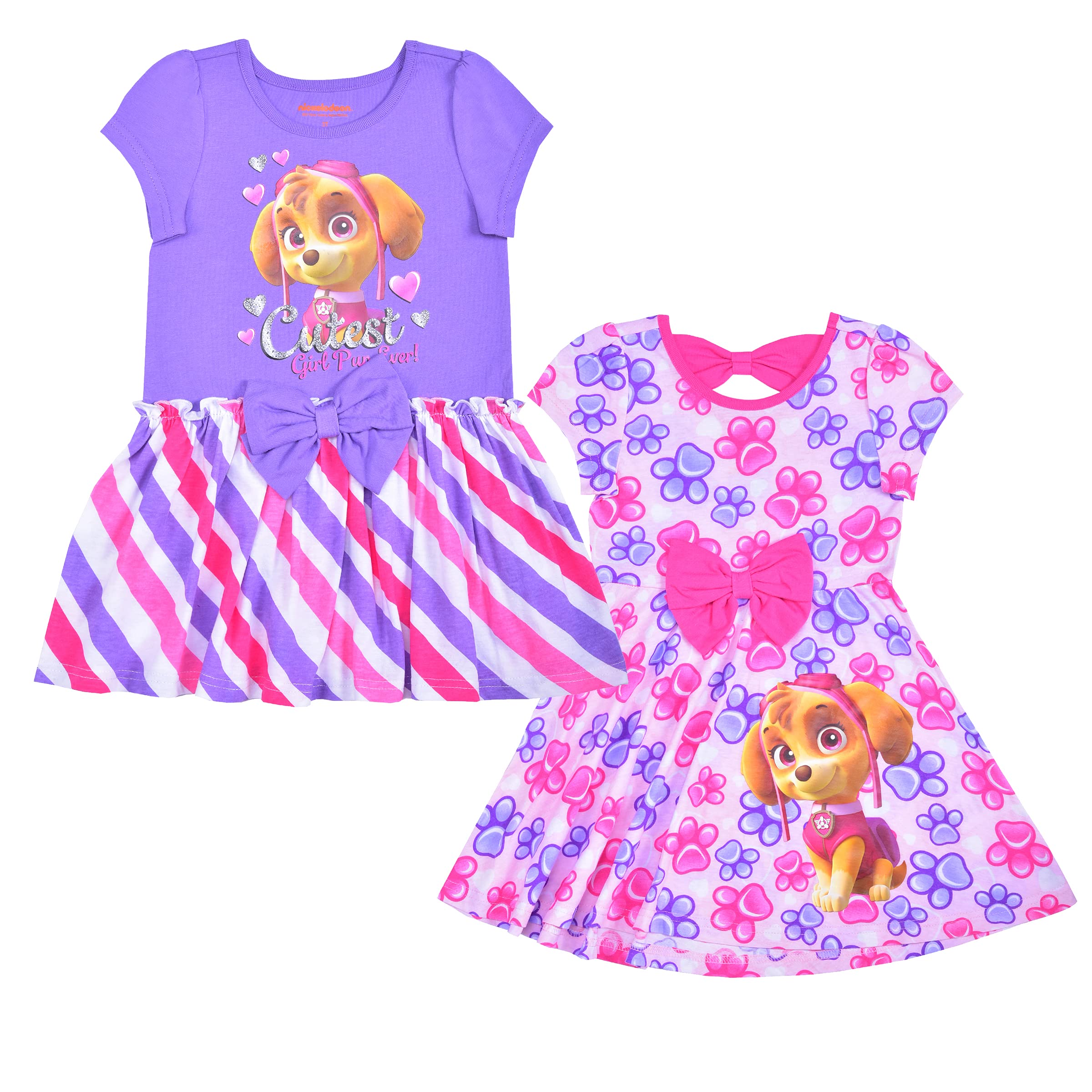 Paw Patrol Little Girls Dresses Pink 6 (Pack of 2)
