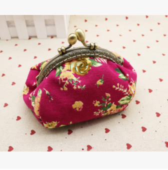 Creative Canvas Coin Purse with Gold Material