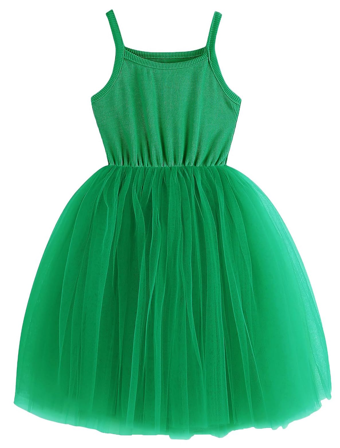 BTGIXSF Baby Girls Tutu Dress Toddler Sleeveless Dresses Infant Tulle Sundress 580 Grass Green 4T