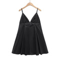 Hot girl V-neck sexy backless camisole dress