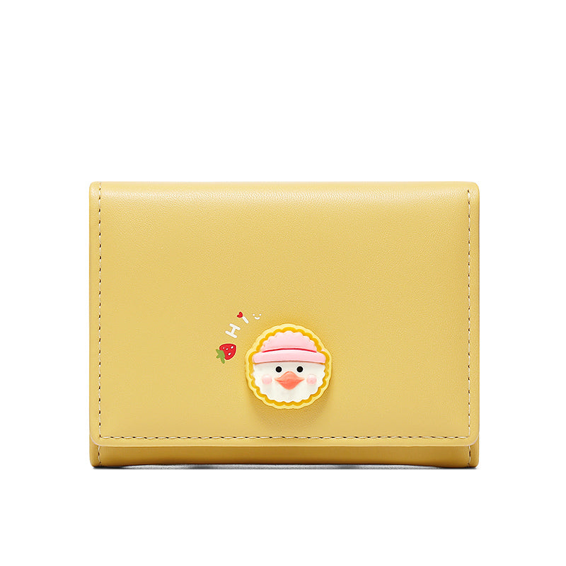 Cute Tri-fold Thin Coin Purse for Women