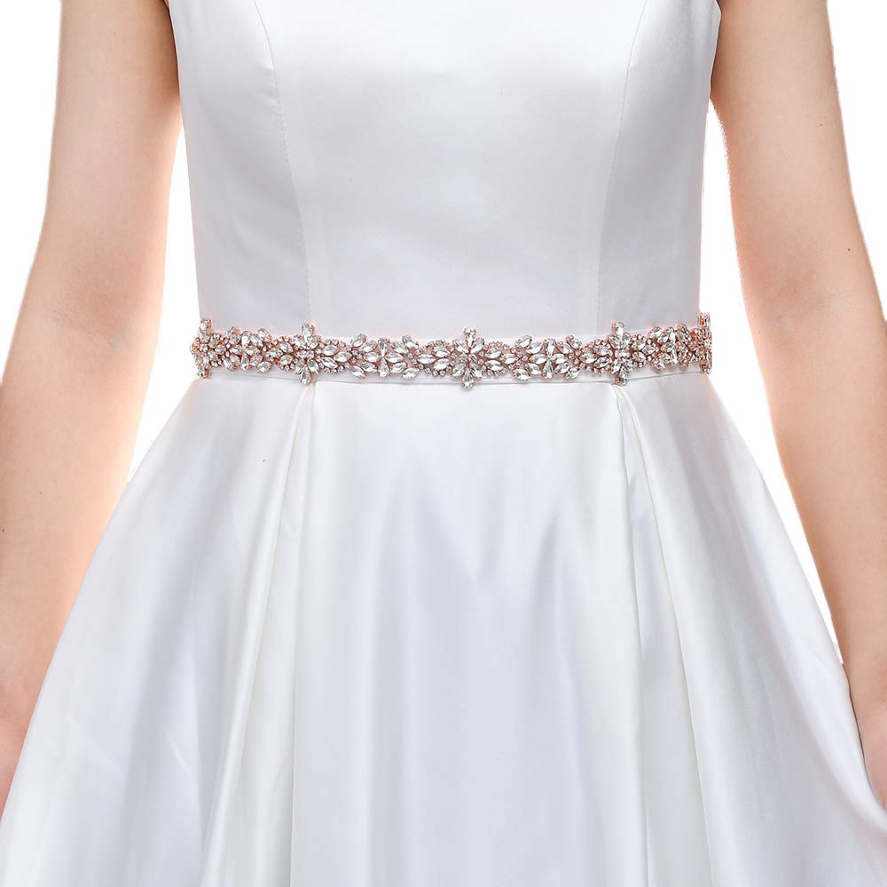 HONGMEI Wedding Belt for Bride Dresses Bridesmaids Bridal Sashes Accessorie with Rhinestone