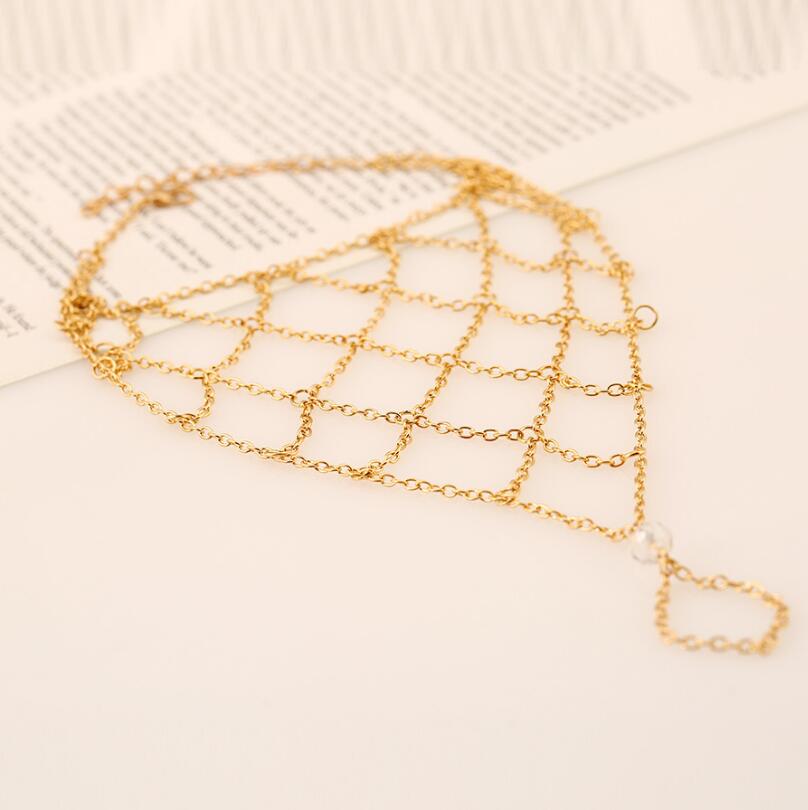 Sexy Fishnet Toe Ring Ankle Chain