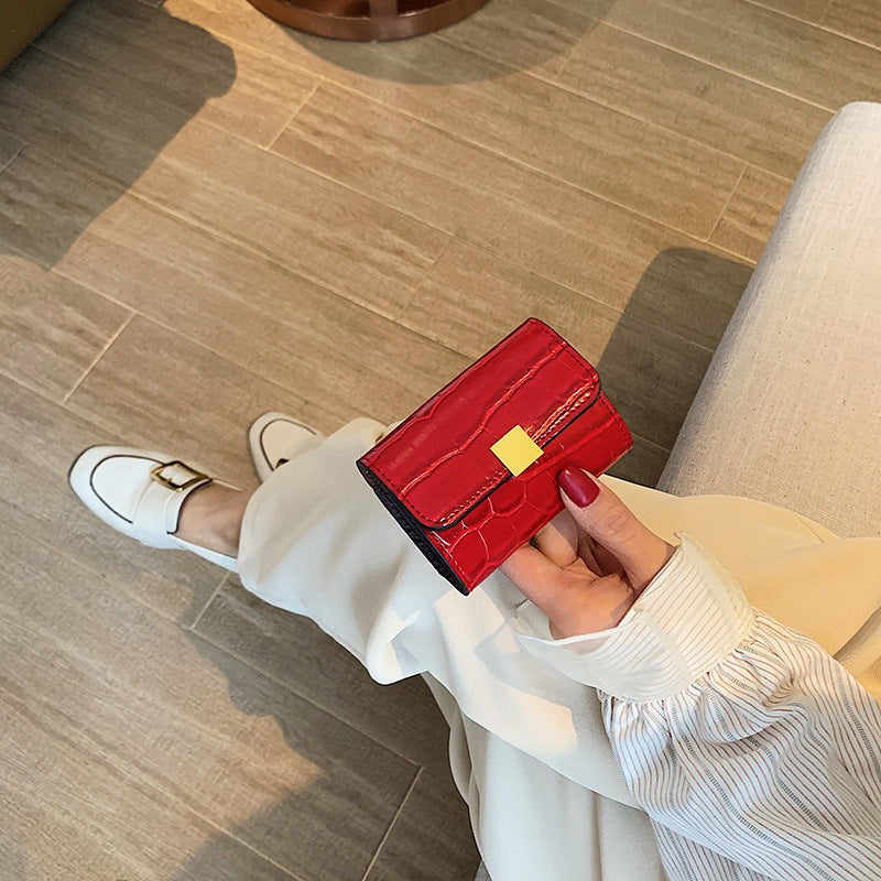 Crocodile Pattern Soft Surface Card Holder Purse