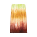Commuting mid waist contrasting striped midi skirt