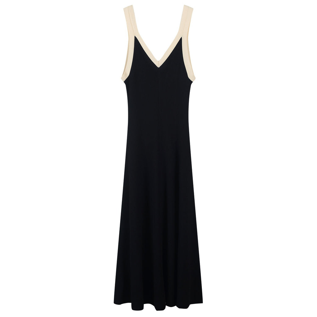 Sexy Sling Sleeveless Dresses Knitted Long Dress Women