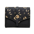 Women's Triple Fold Printed Buckle Purse