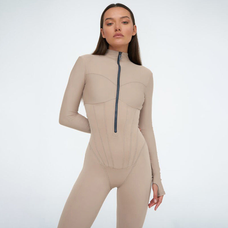Occidental Women's Sexy Zipper Jumpsuit