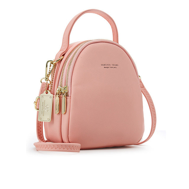 Fashion Leather Mini Backpack Purse for Women