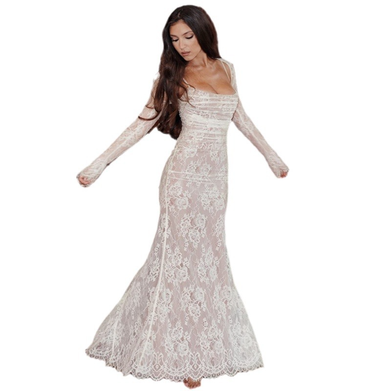 Sexy Lace Strap Floral Dress