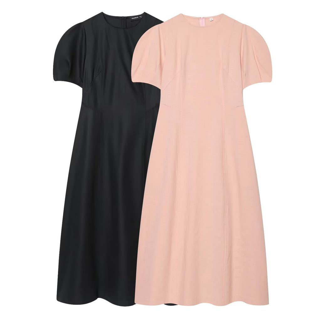 Commuting style linen blend dress