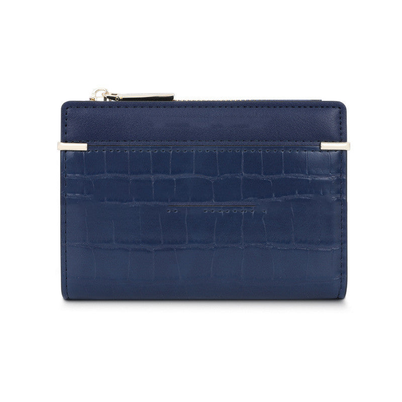 Women's Short Two-Fold Purse with Buckle