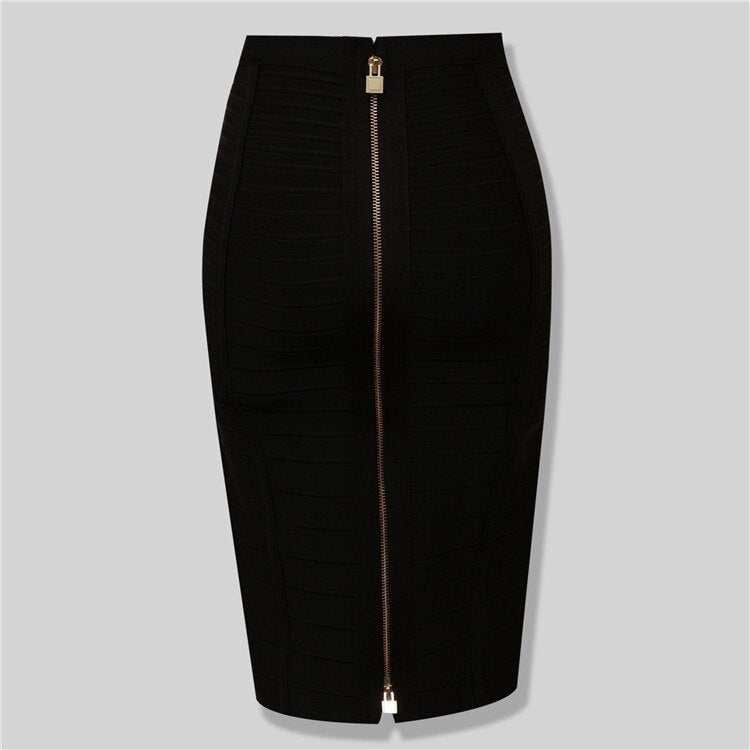 Sexy Solid Color Zipper Bodycon Dress