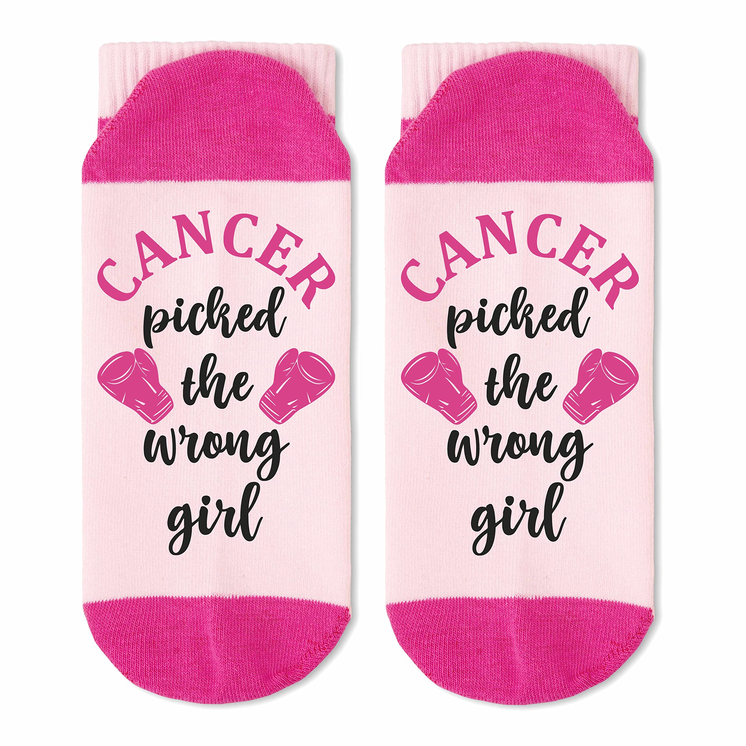LoaHak Breast Cancer Survivor Gifts For Woman Cancer Gifts For Woman Chemotherapy Must Haves For Women Cancer Patients Must Have. (Cancer Picked The Wrong Girl Cotton)