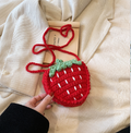 Kids Strawberry Knitted Purse for Girls (One Piece)