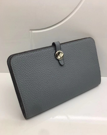 Platinum Purse with Cowhide Lychee Pattern Wallet