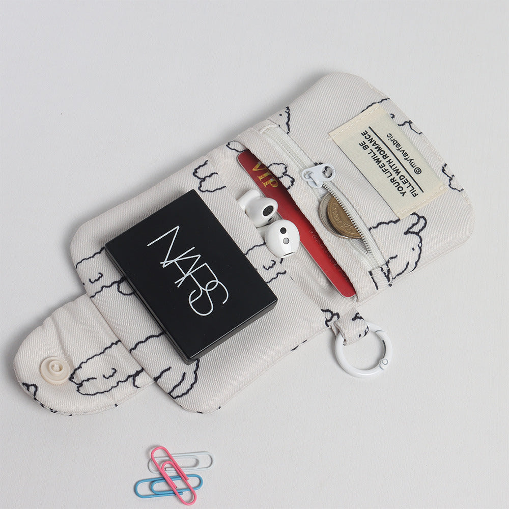 Cute Canvas Coin Purse for Students (Everyday Use)