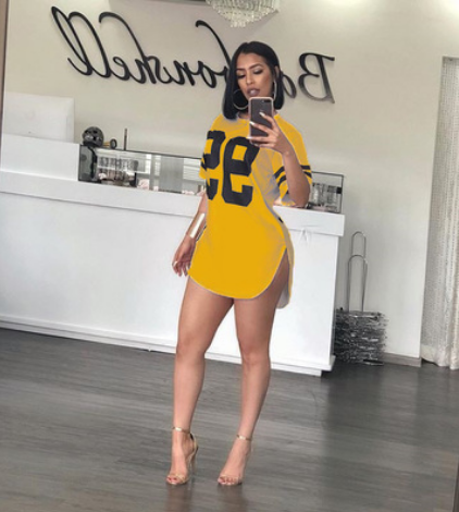 Fashionable Sexy Digital Print Mini Dress