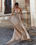 Sexy V-Neck Sequin Slip Dress