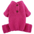 Dog Pajamas Small Sized Dog Boy Girl Fleece Valentines Day Dog Sweater Puppy Clothes Jammies 4 Leg Dog Pjs for Chihuahua Yorkie Winter Warm Onesie Jumpsuit Clothing Pet Dogs Male Female Small Rose