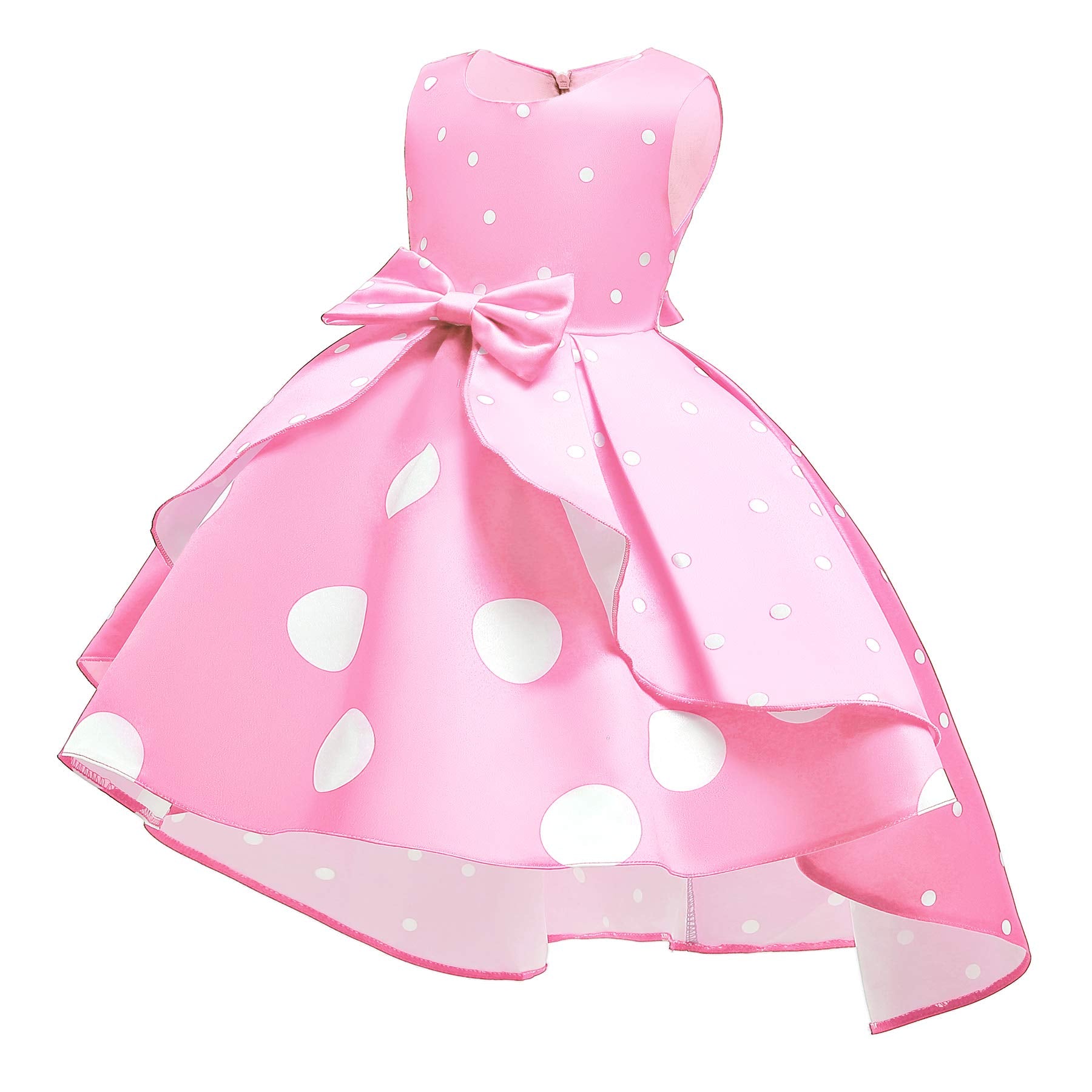 Little Girl Christmas Fancy Dress 2T Wedding Pageant Holiday Easter Midi Birthday Party Dresses (Pink100)