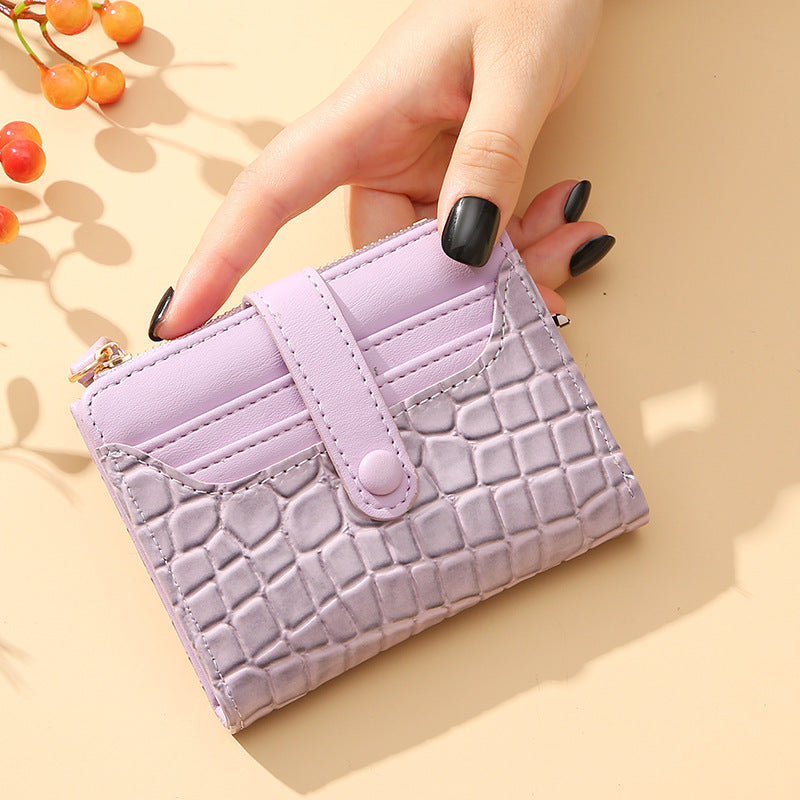Crocodile Embossed Women's Wallet and Coin Purse