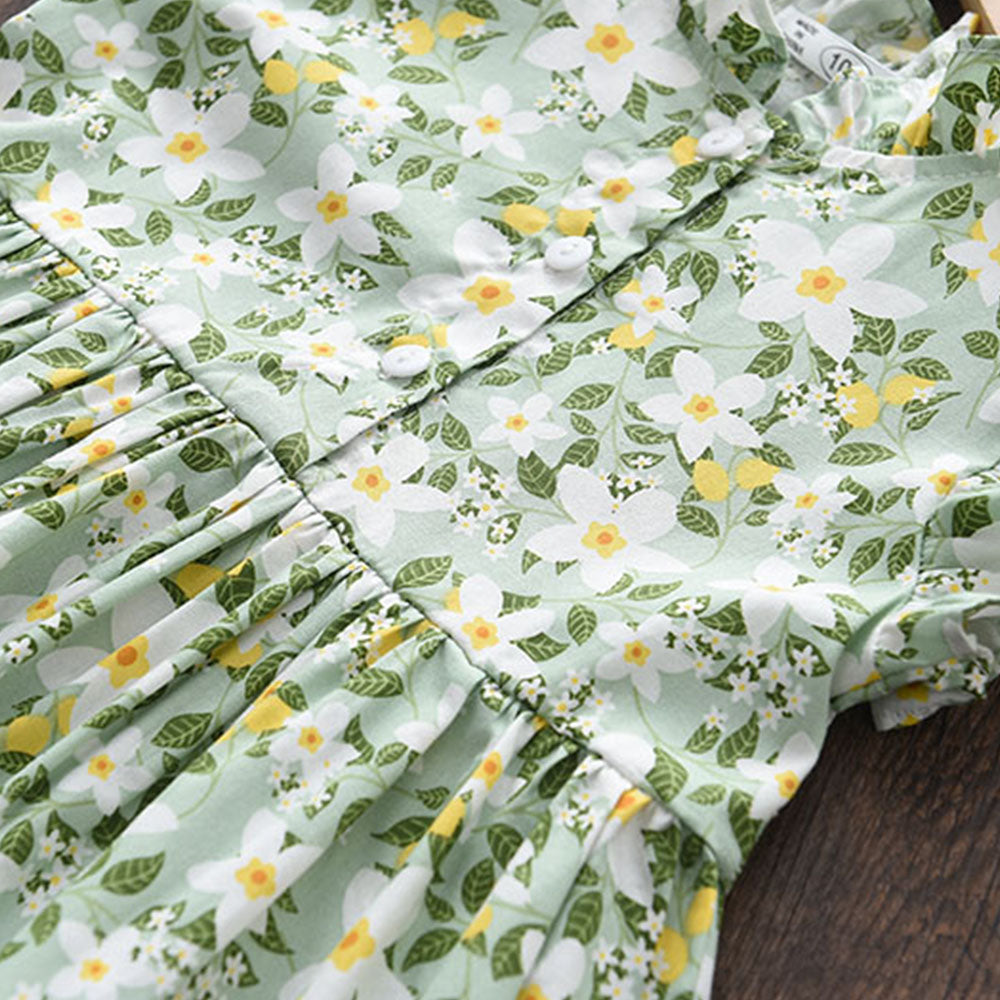 Girls Summer Floral Party Dresses for Ages 2-6Y