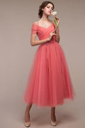 Women's Sexy Off-Neck Mesh Dress
