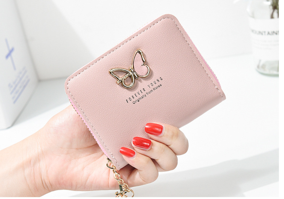 Women's Butterfly Coin Purse with Zipper Wallet