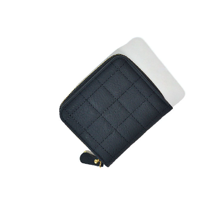 Multifunctional Cowhide Coin Purse with Double Zipper