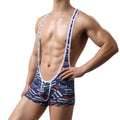 Classic Mid Waist Printed Sexy Men Jumpsuit