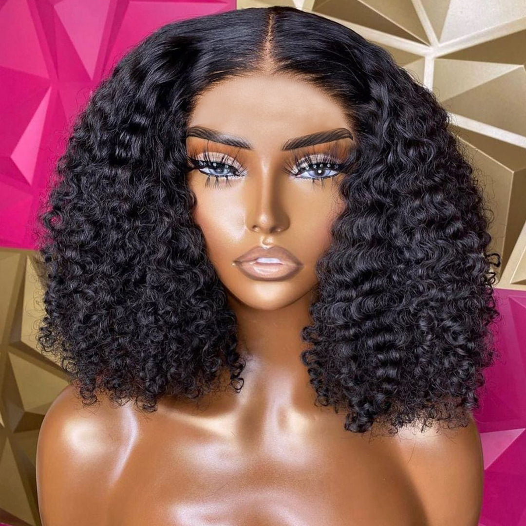 Sunper Queen Short Bob Wig Jerry Curly Human Hair Wigs For Woman