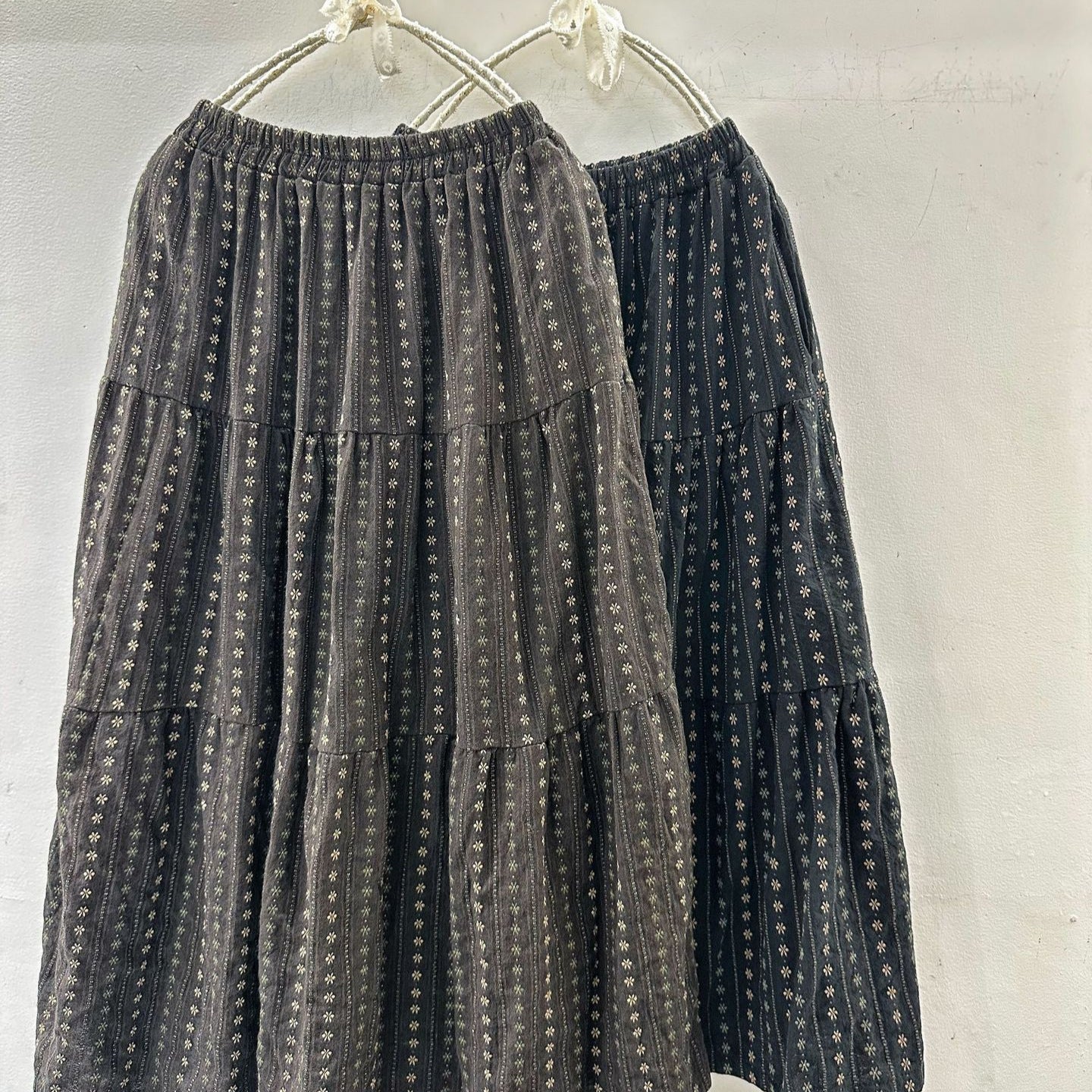 Loose mid length skirt