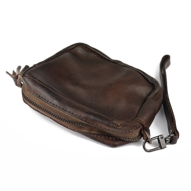 Genuine Leather Coin Purse - Unisex Retro Wallet