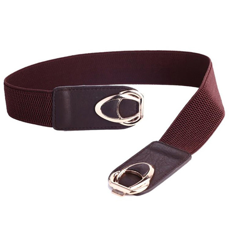 Fashionable PU Leather Wide Elastic Waist Belt for Dresses