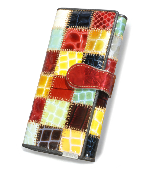 Women's Color Patchwork Multi-Card Coin Purse