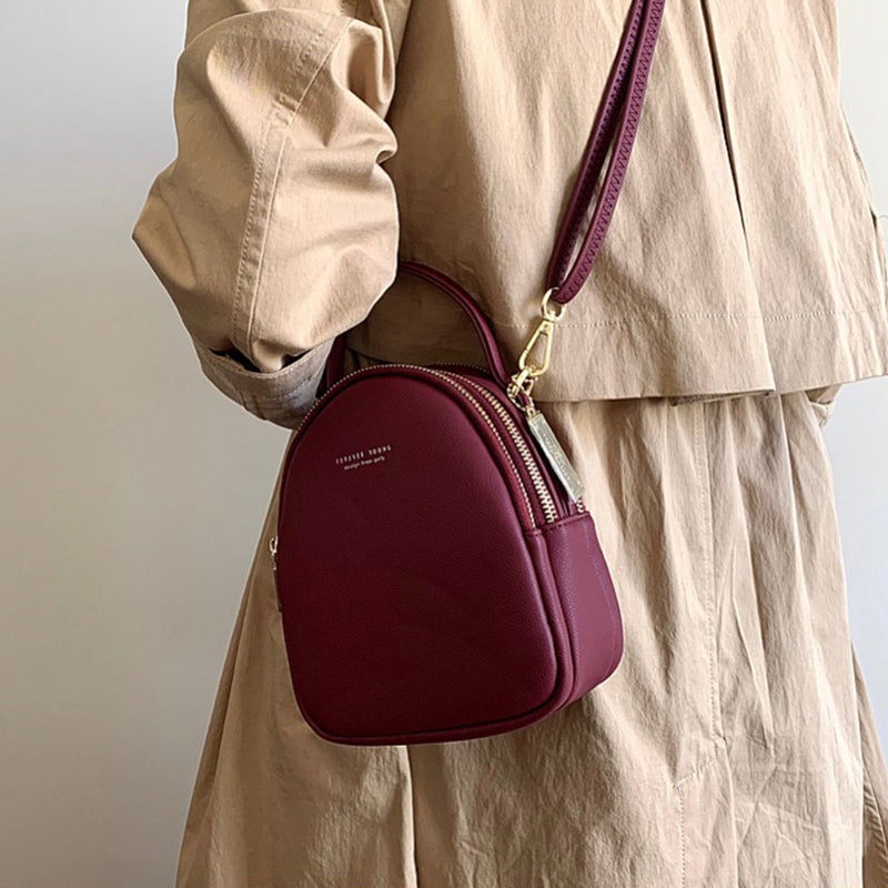 Fashion Leather Mini Backpack Purse for Women