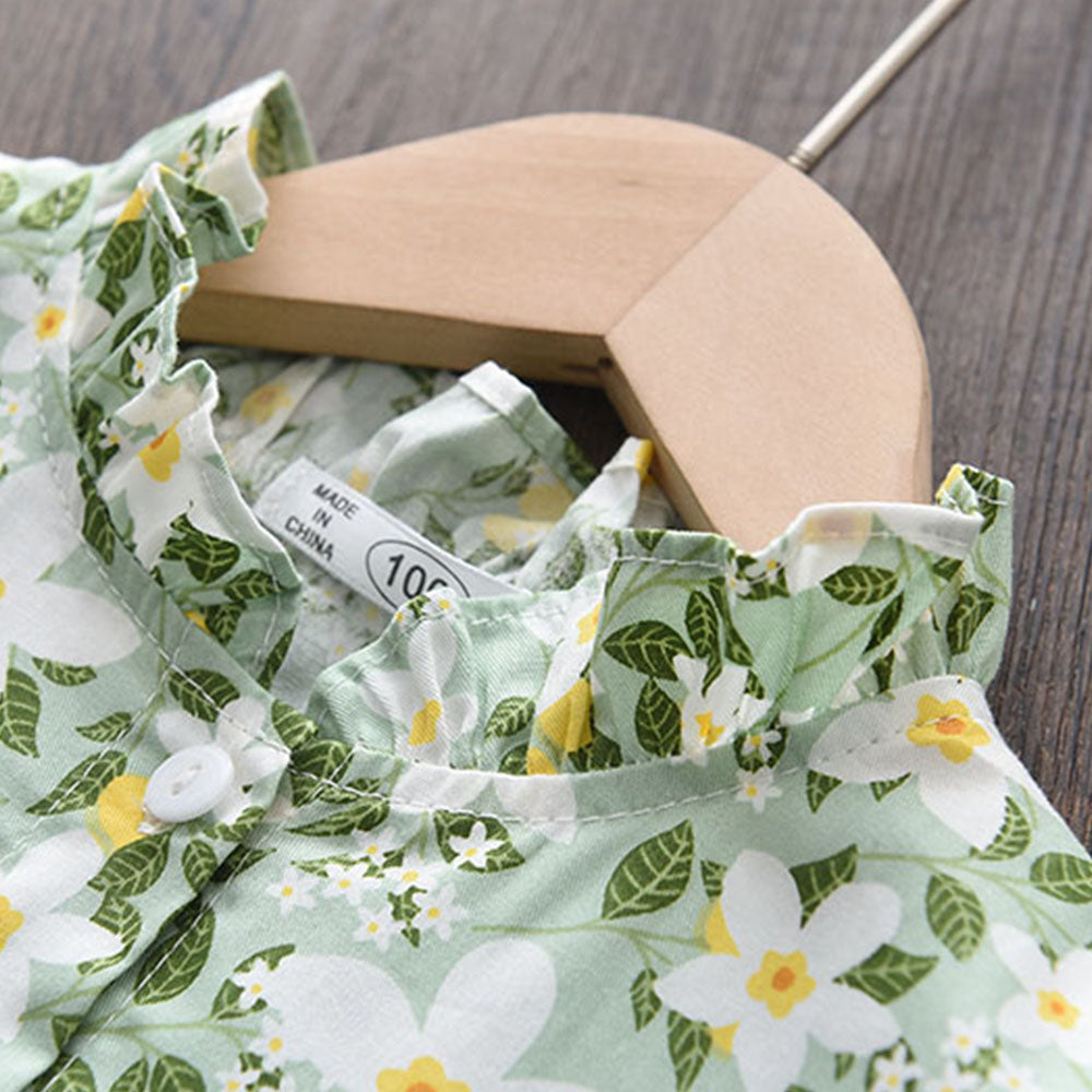 Girls Summer Floral Party Dresses for Ages 2-6Y
