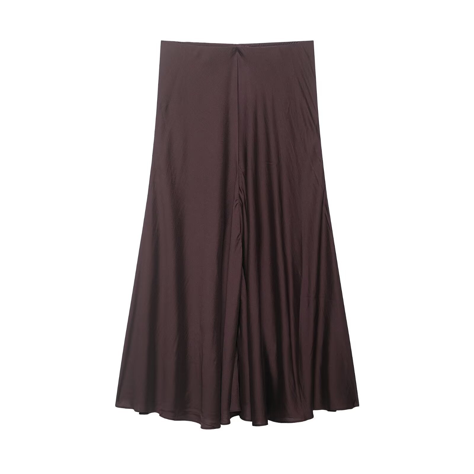 Commuting style elegant and versatile satin half length skirt