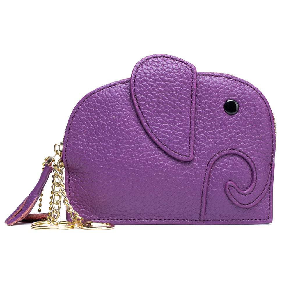 Cute Mini Genuine Leather Elephant Coin Purse
