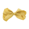 5.5 Inch Grosgrain Hair Bow Clip For Woman And Girls (Gold)