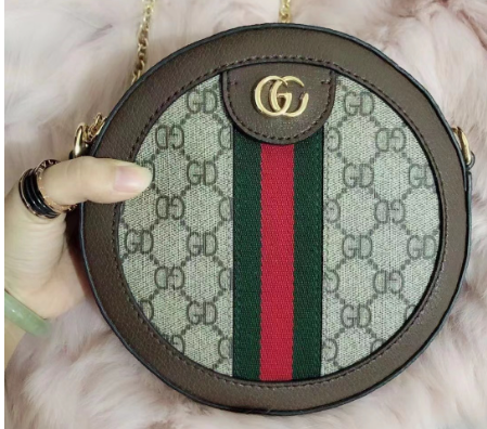 Mini Printed Round Coin Purse - Shoulder Bag