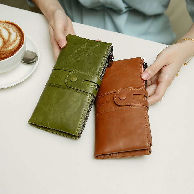 Genuine Leather Women's Clutch Purse
