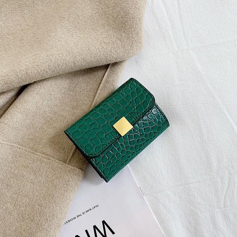 Crocodile Pattern Soft Surface Card Holder Purse