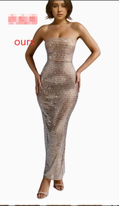 Sexy No Back Slim Long Dress